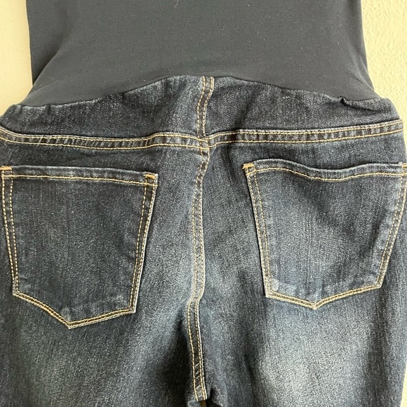 INDIGO Blue Maternity Woman Blue Straight Leg Pockets Jeans, Size Small - Picture 4 of 5